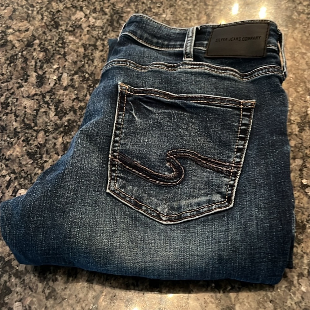 Silver Allan slim fit straight denim jeans 34/30 EUC - Picture 12 of 12